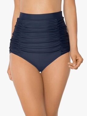 Relleciga Navy High Waisted Bikini Bottoms NWT Size S Tummy Control